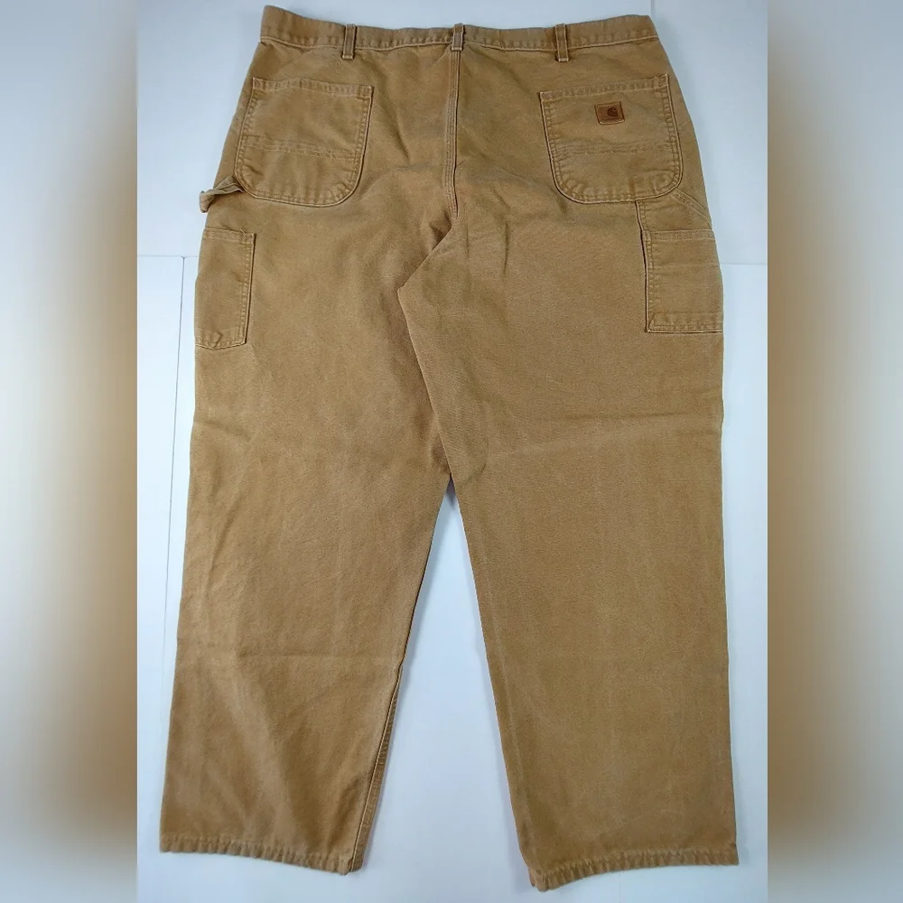 Carhartt Carpenter Pants Mens Size 44x32 Brown Original Dungaree Fit Workwear